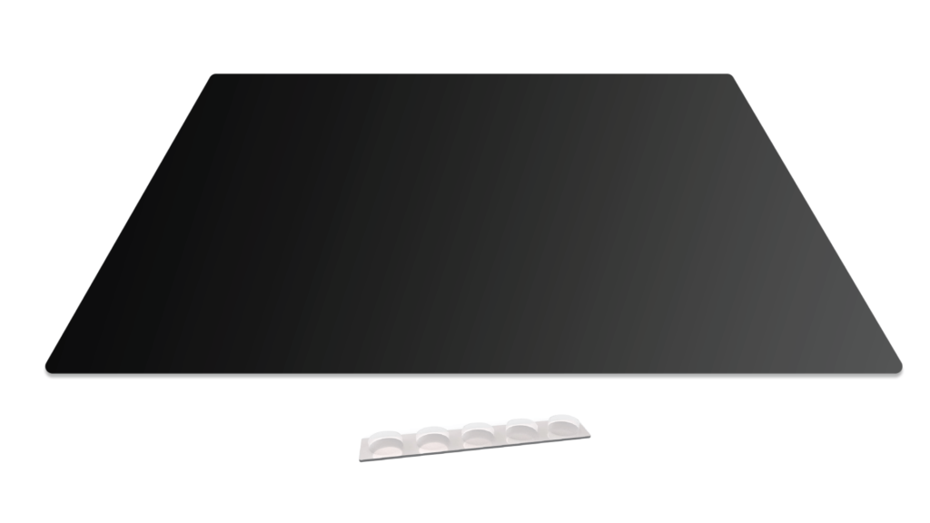 Plaque de Protection en Verre Trempé Universel et Multifonction - Planche à Découper & Plateau en Verre 30x40cm Style Noir Sombre