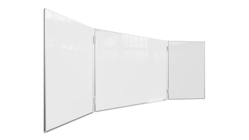 Tableau Blanc Scolaire Type Triptyque avec Cadre en Aluminium 170x100cm//340cm