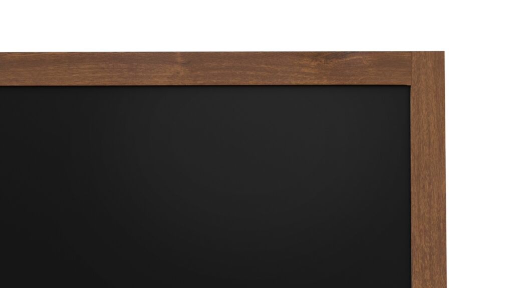 Tableau à Craie Noir avec Cadre en Bois Laqué 90x60cm