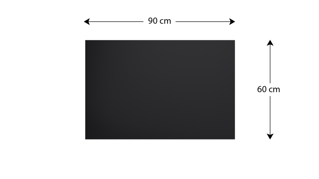 Tableau Magnétique en Métal à Craie Noir 90x60cm, MetalBoards pour tout type d'Aimants