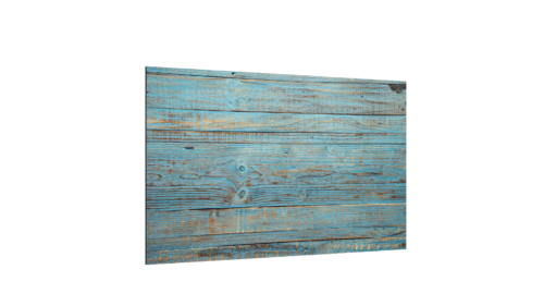 ALLboards Tableau en Verre Magnétique Planche Bleue en Bois Style Retro Vintage 90x60cm, Impression sur Verre