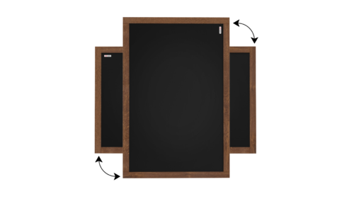 Tableau à Craie Noir avec Cadre en Bois Laqué 200x120cm - visualisation 3