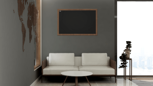 Tableau à Craie Noir avec Cadre en Bois Laqué 200x120cm - visualisation 4
