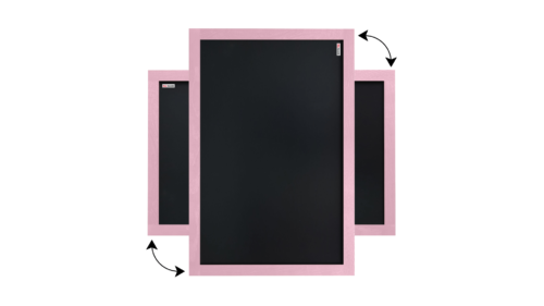 Tableau à Craie Noir avec Cadre en Bois Rose 90x60cm - visualisation 3