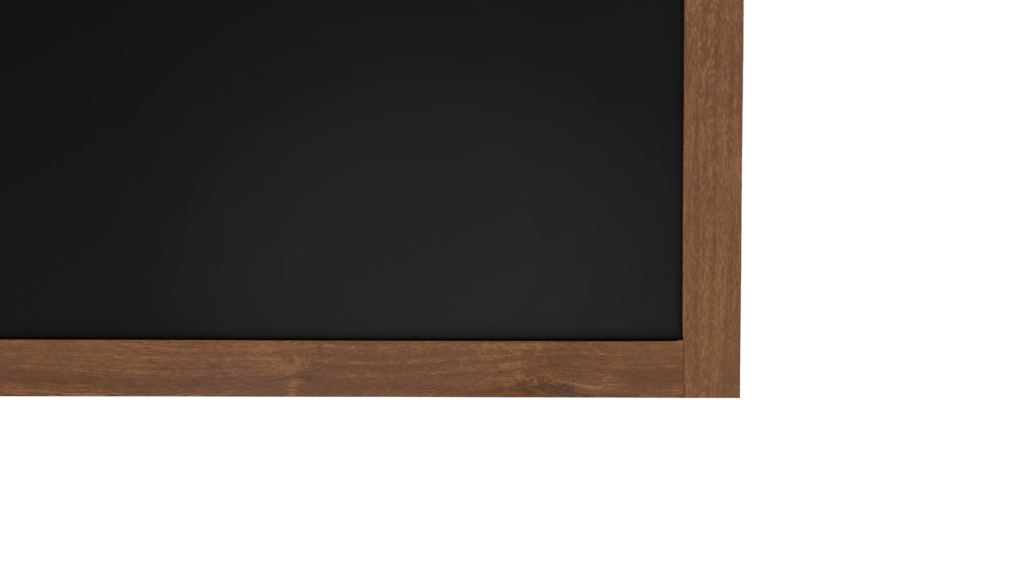 Tableau à Craie Noir Etanche avec Cadre en Bois Laqué 200x100cm