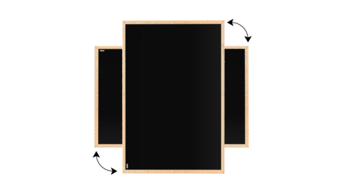 Tableau à Craie Noir Magnétique avec Cadre en Bois 60x40cm - visualisation 3