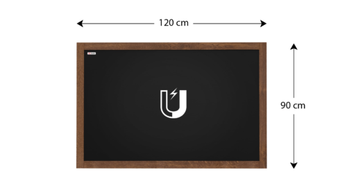 Tableau à Craie Noir Magnétique avec Cadre en Bois Laqué 120x90cm, Tableau pour Ecrire - dimensions
