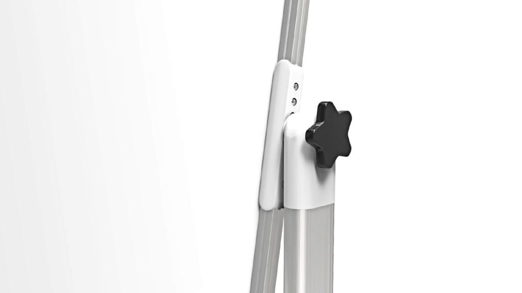 Tableau Blanc Emaillé Mobile Double Face Magnétique Effaçable à Sec avec Cadre en Aluminium 180x120cm