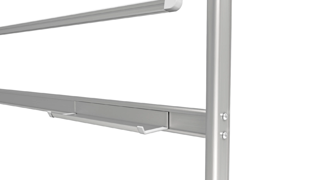 Tableau Blanc Mobile Double Face Magnétique Effaçable à Sec avec Cadre en Aluminium 200x120cm