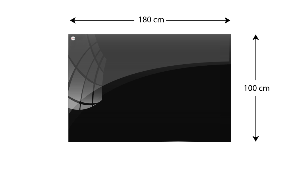 Tableau Noir en Verre 180x120cm, Tableau Magnétique sans Cadre, Verre Trempé