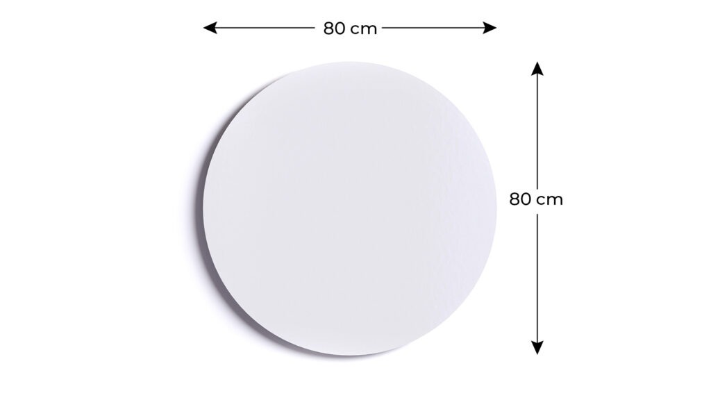 Panneau blanc magnétique ovale ROND diamètre 80cm - tableau blanc sans cadre
