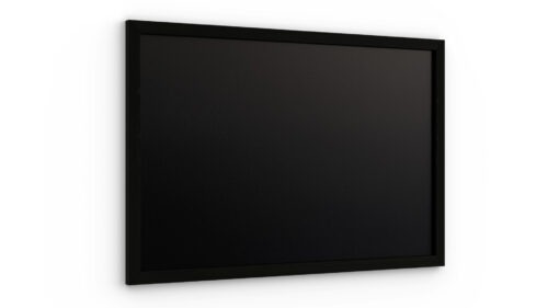 Tableau noir à craie 60x40 cm avec cadre en bois noir ECO