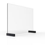 Cloison de Protection en Verre 100x70cm Transparent, Barrière de Sécurité, Verre Trempé de 4mm