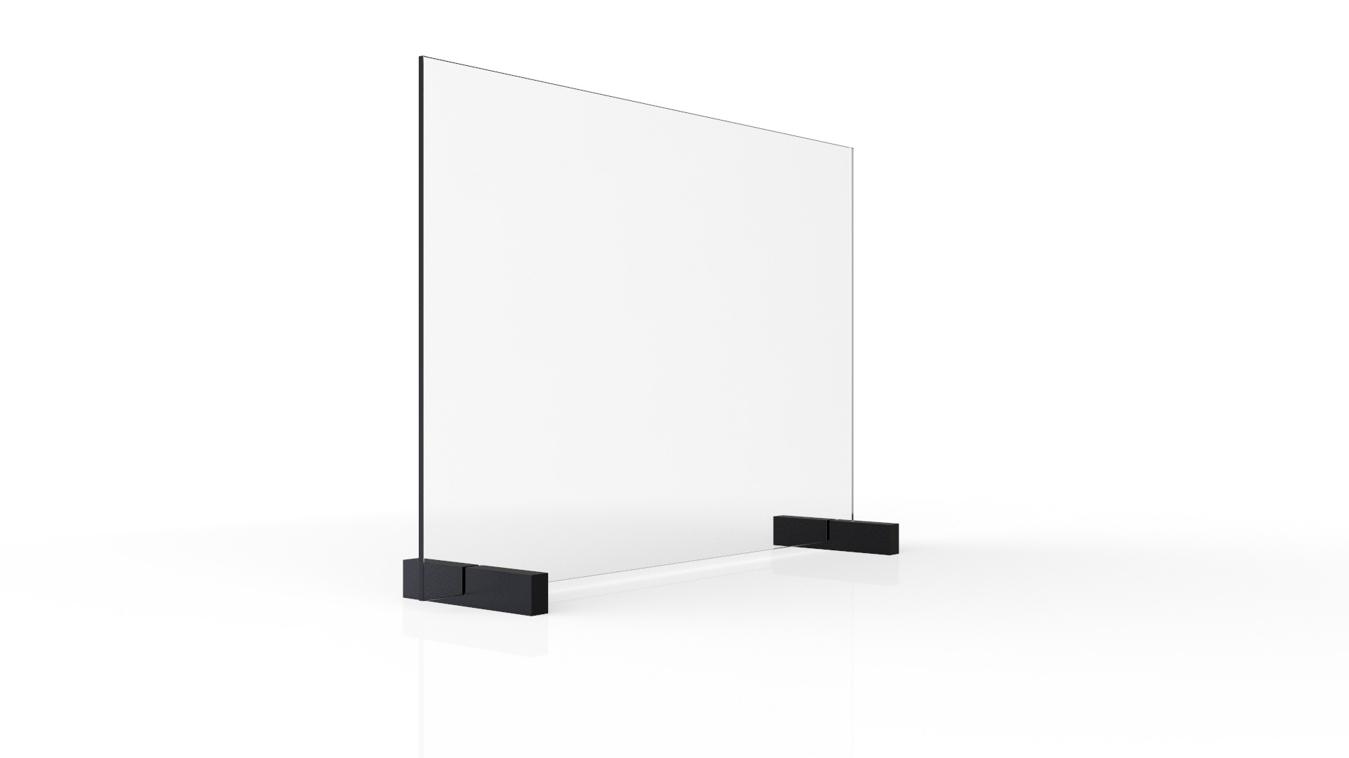 Cloison de Protection en Verre 100x70cm Transparent, Barrière de Sécurité, Verre Trempé de 4mm