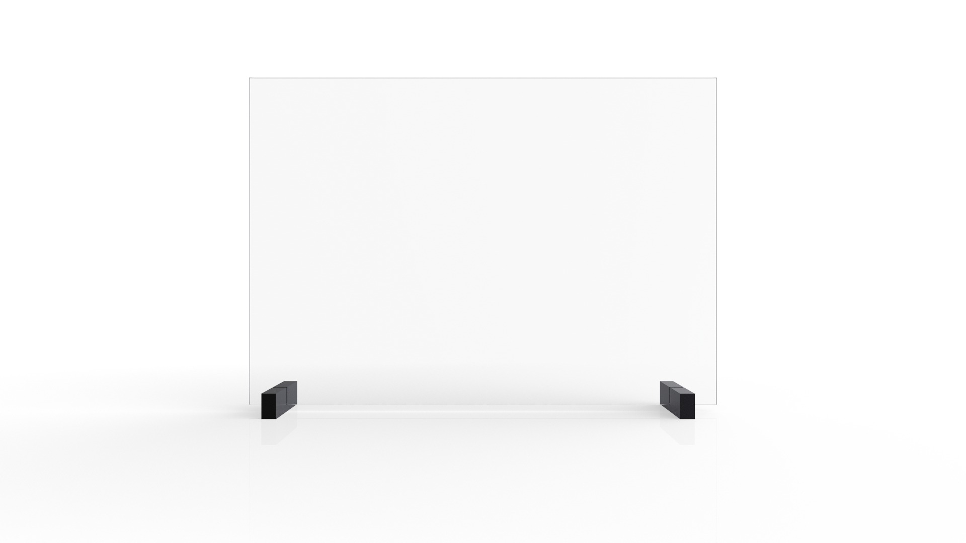Cloison de Protection en Verre 100x70cm Transparent, Barrière de Sécurité, Verre Trempé de 4mm – Image 2