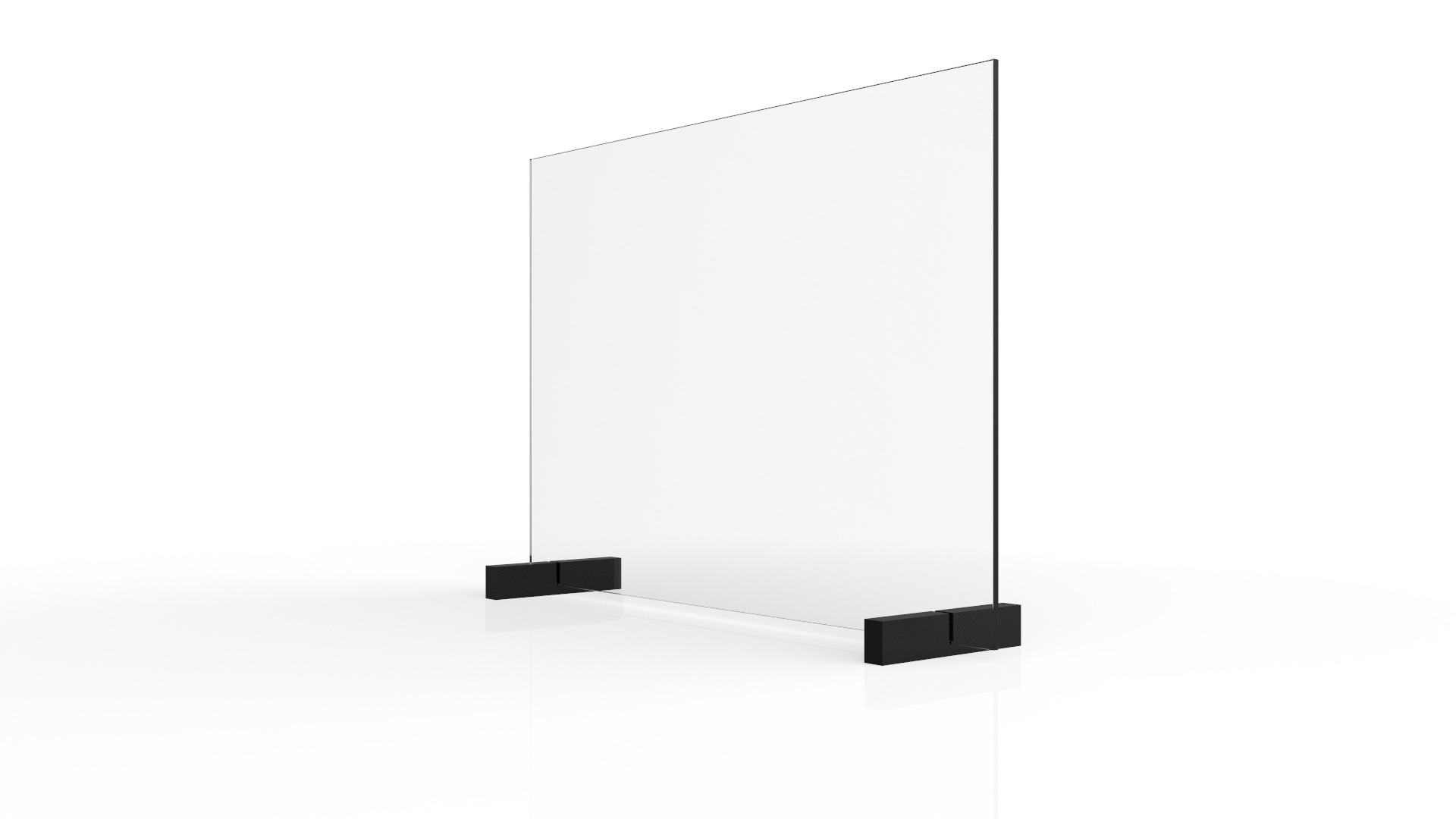Cloison de Protection en Verre 100x70cm Transparent, Barrière de Sécurité, Verre Trempé de 4mm – Image 8