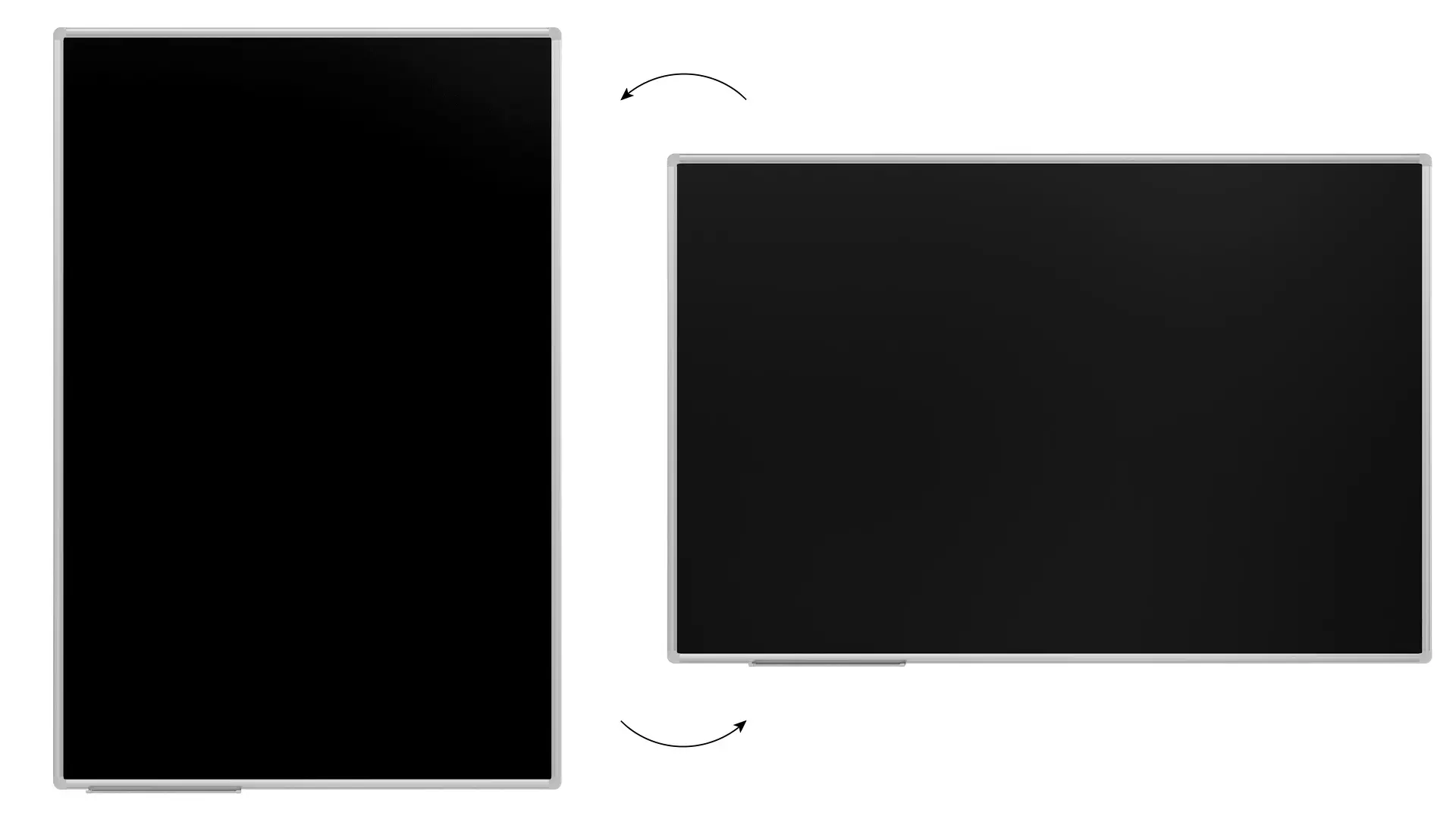 Tableau à Craie Noir Magnétique avec Cadre en Aluminium Premium EXPO 150x100cm – Image 5