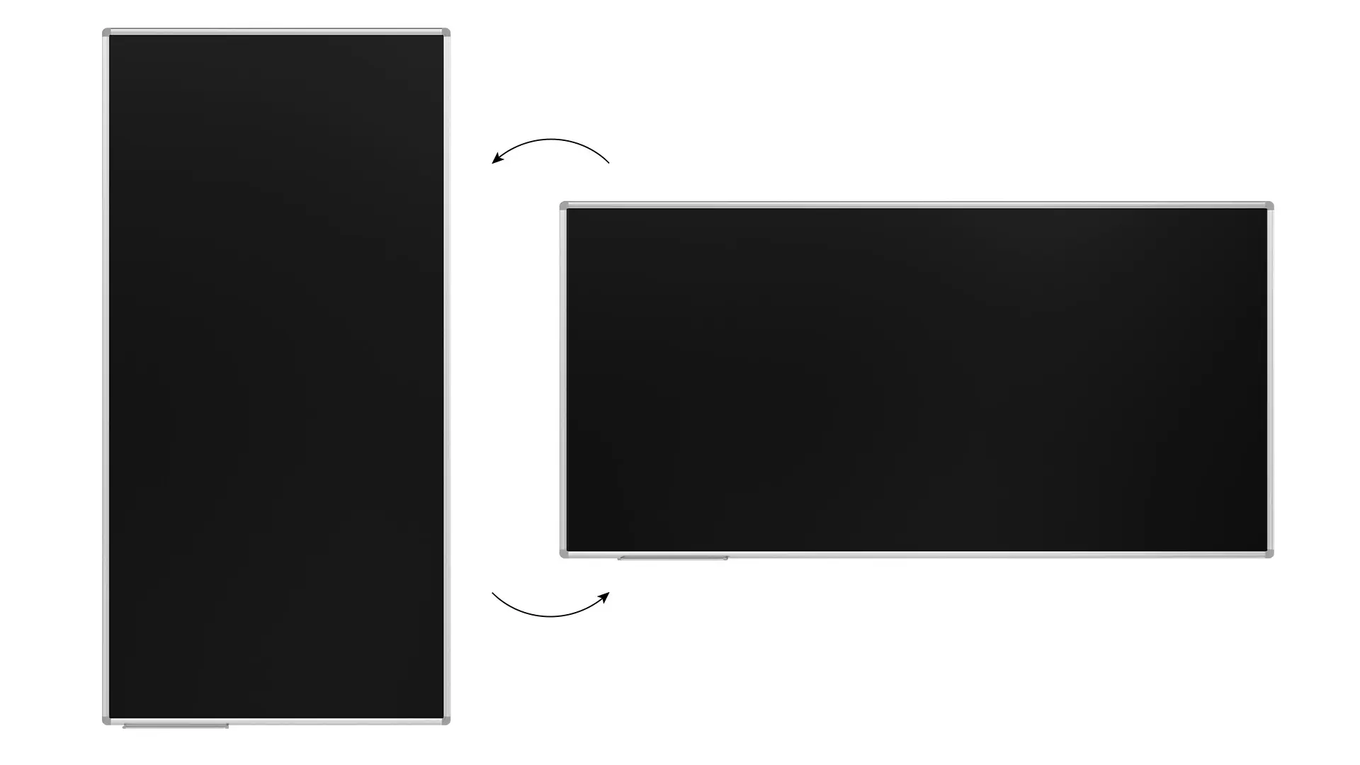 Tableau à Craie Noir Magnétique avec Cadre en Aluminium Premium EXPO 200x100cm – Image 5