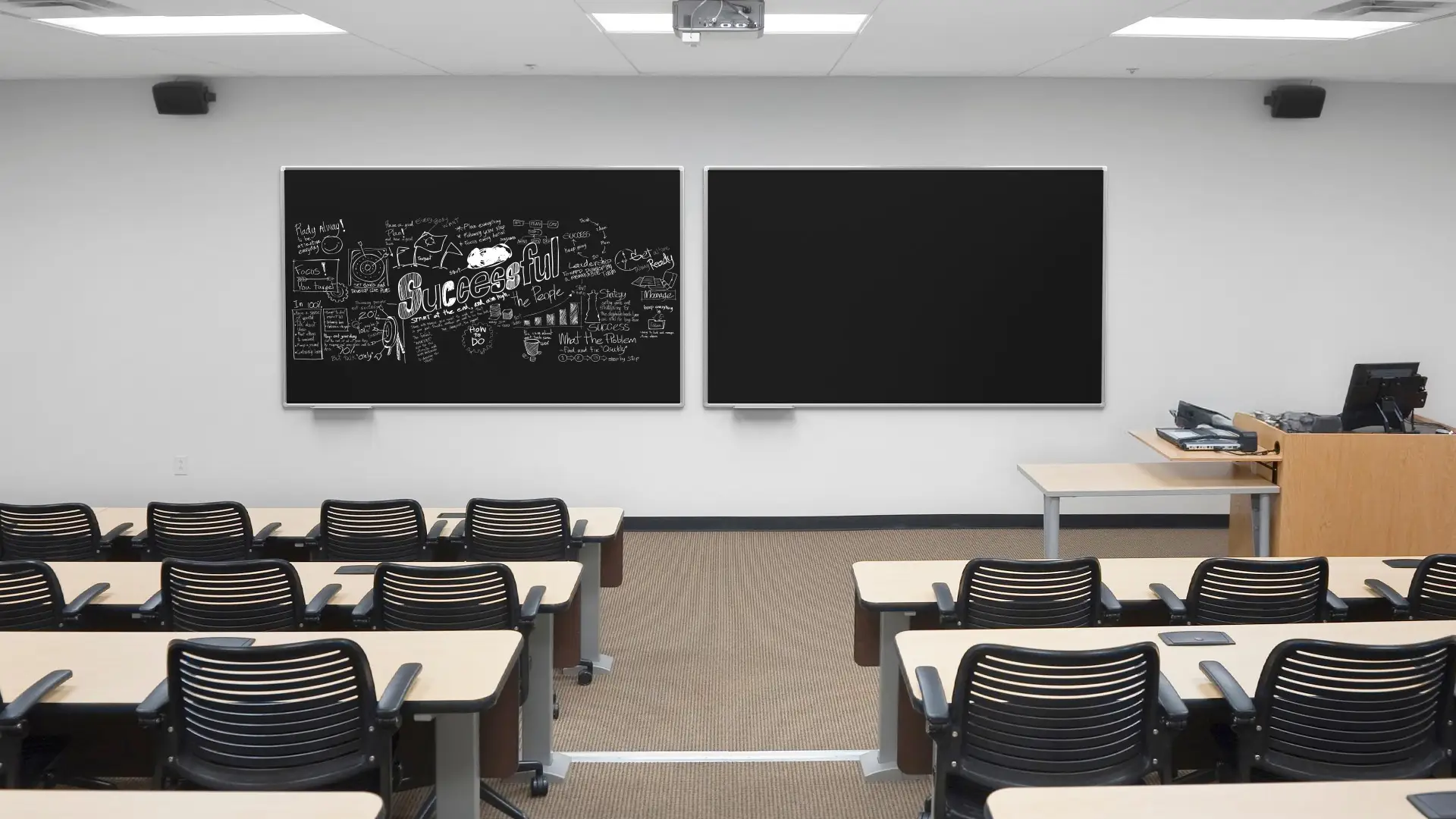 Tableau à Craie Noir Magnétique avec Cadre en Aluminium Premium EXPO 200x120cm + ACCESSOIRES – Image 4