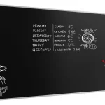 Tableau à Craie Noir Magnétique avec Cadre en Aluminium Premium EXPO 300x120cm + ACCESSOIRES