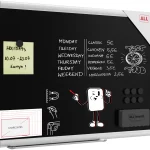 Tableau à Craie Noir Magnétique avec Cadre en Aluminium Premium EXPO 60x40cm + ACCESSOIRES