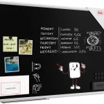 Tableau à Craie Noir Magnétique avec Cadre en Aluminium Premium EXPO 90x60cm + ACCESSOIRES