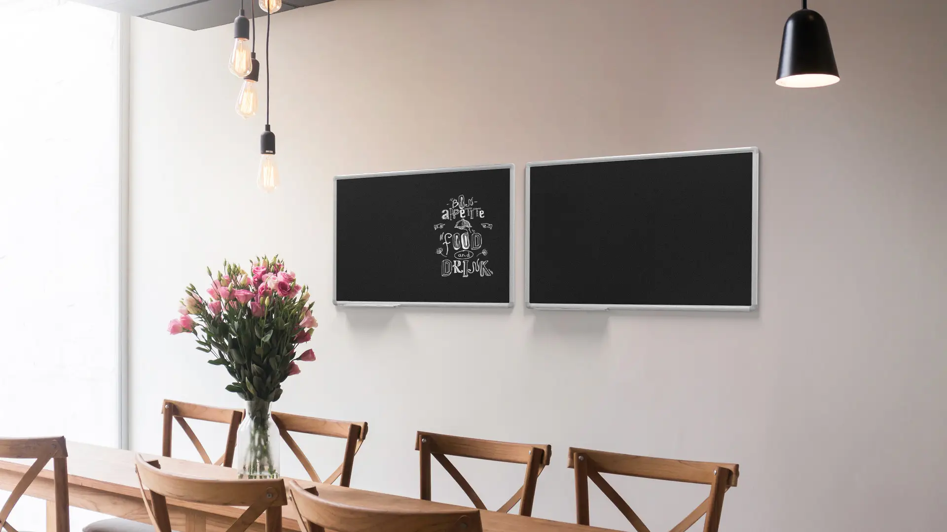 Tableau à Craie Noir Magnétique avec Cadre en Aluminium Premium EXPO 90x60cm + ACCESSOIRES – Image 4