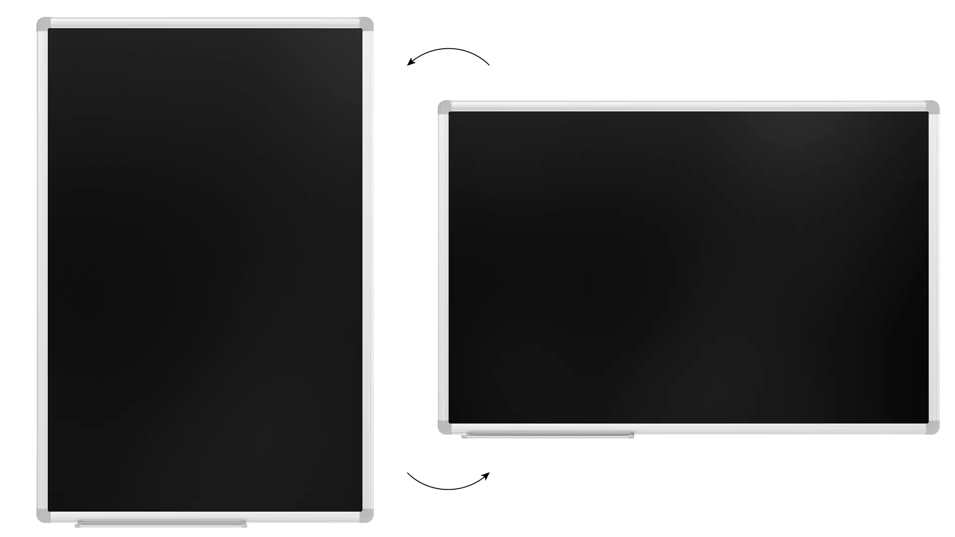Tableau à Craie Noir Magnétique avec Cadre en Aluminium Premium EXPO 90x60cm + ACCESSOIRES – Image 5