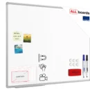 Tableau Blanc Emaillé Magnétique Effaçable à Sec avec Cadre en Aluminium 100x80cm