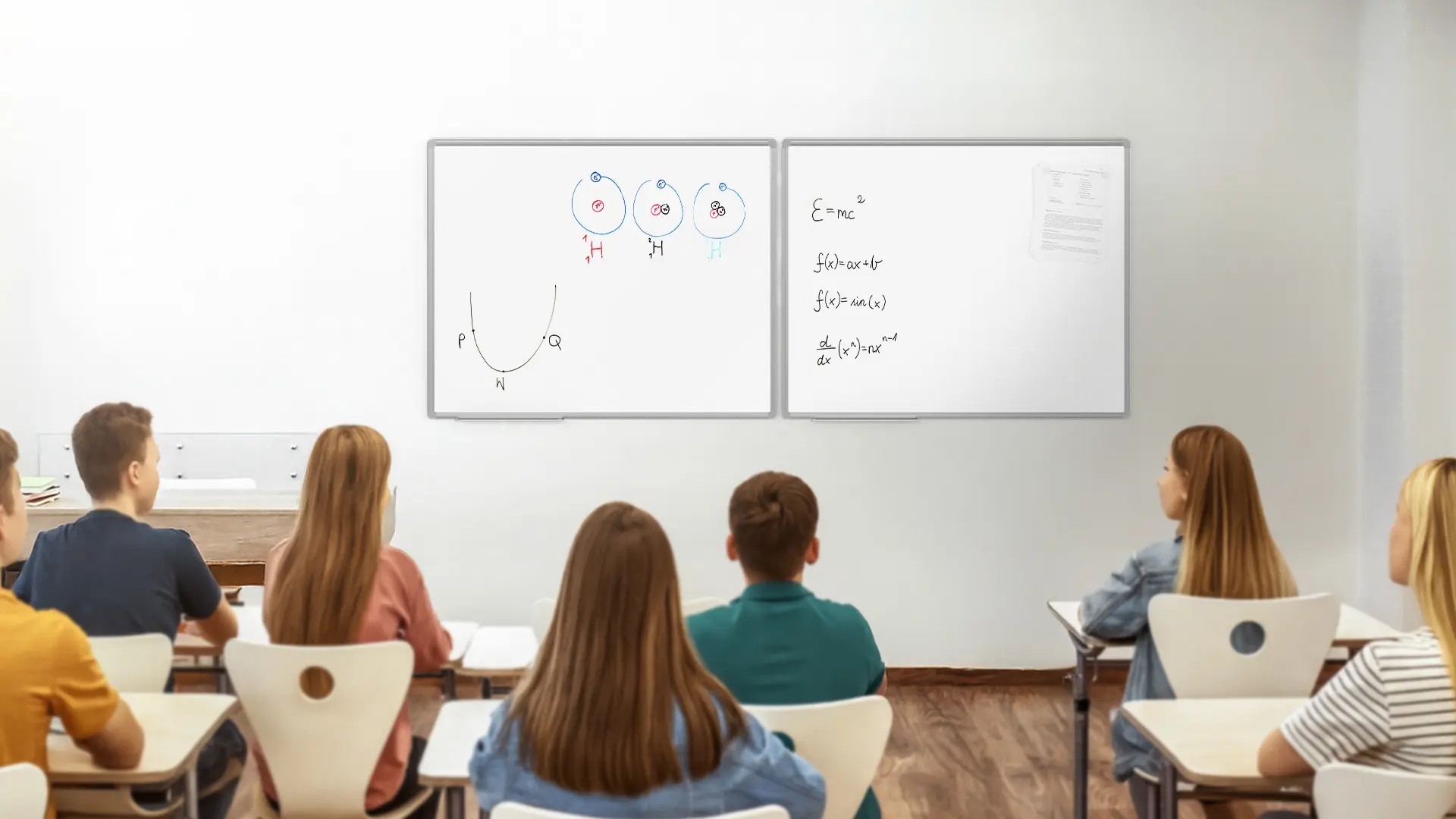 Tableau Blanc Emaillé Magnétique Effaçable à Sec avec Cadre en Aluminium 100x80cm – Image 3