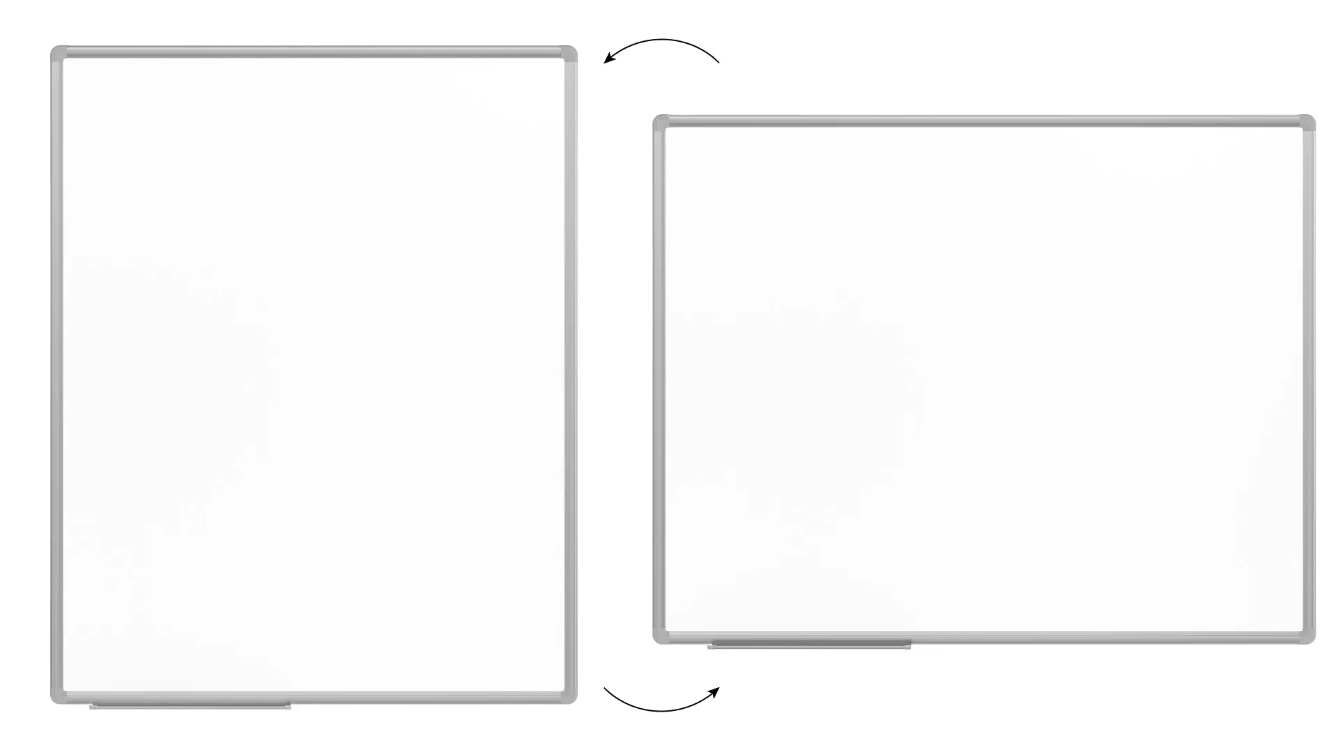 Tableau Blanc Emaillé Magnétique Effaçable à Sec avec Cadre en Aluminium 100x80cm – Image 5