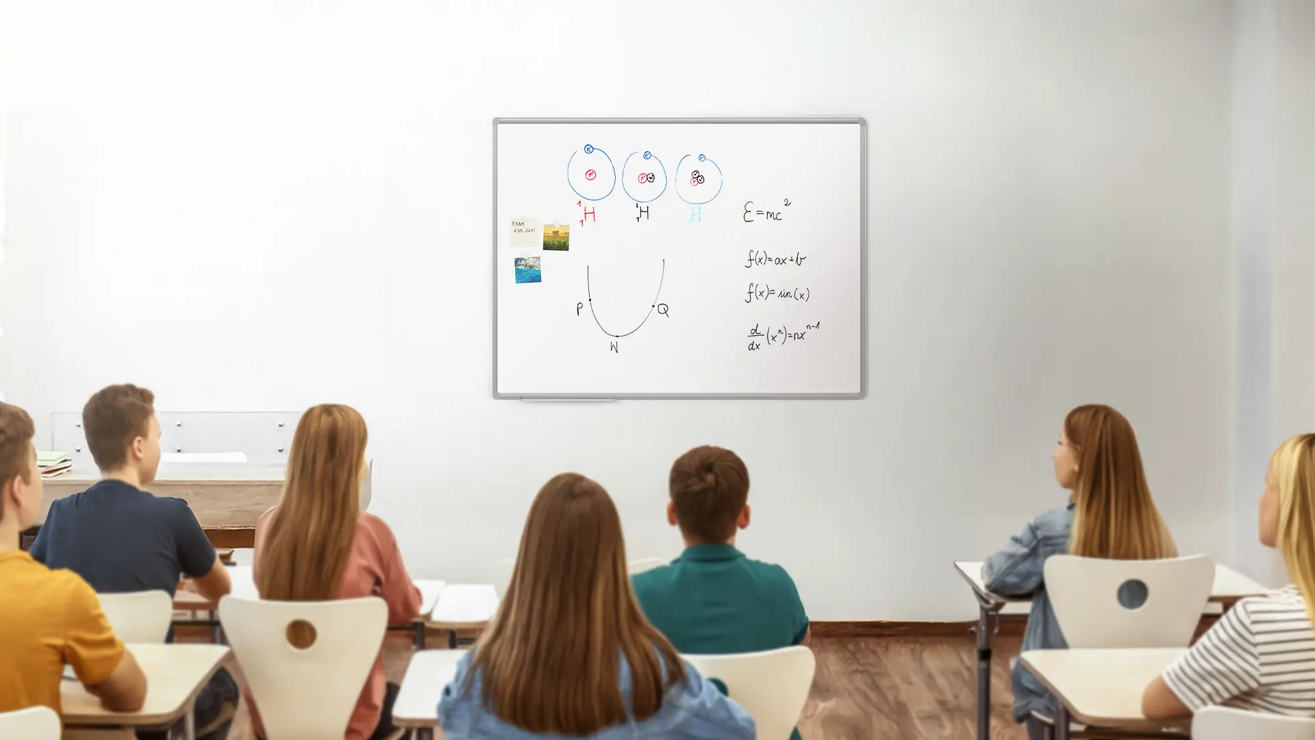 Tableau Blanc Emaillé Magnétique Effaçable à Sec avec Cadre en Aluminium 120x90cm – Image 3