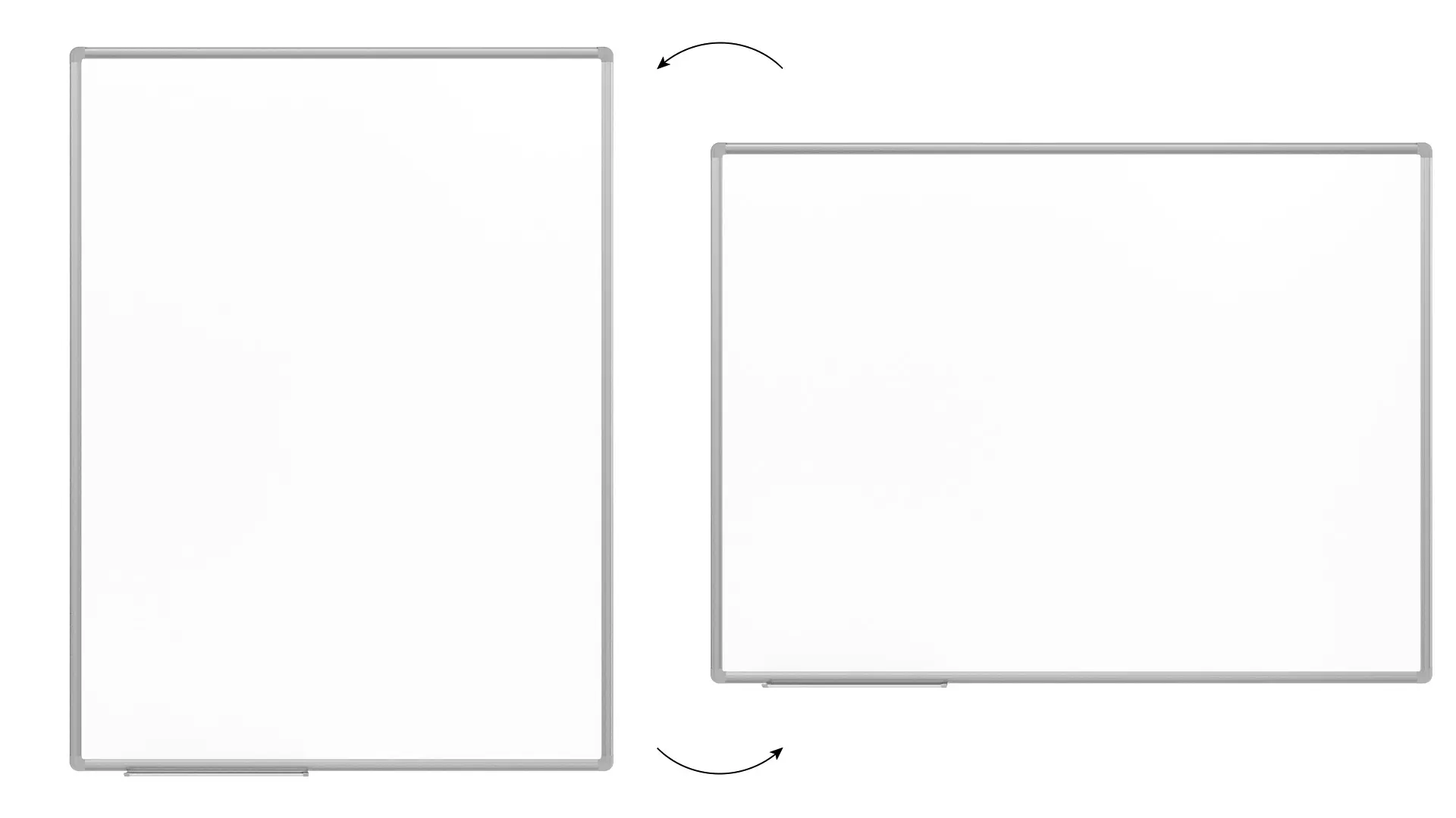 Tableau Blanc Emaillé Magnétique Effaçable à Sec avec Cadre en Aluminium 120x90cm – Image 5