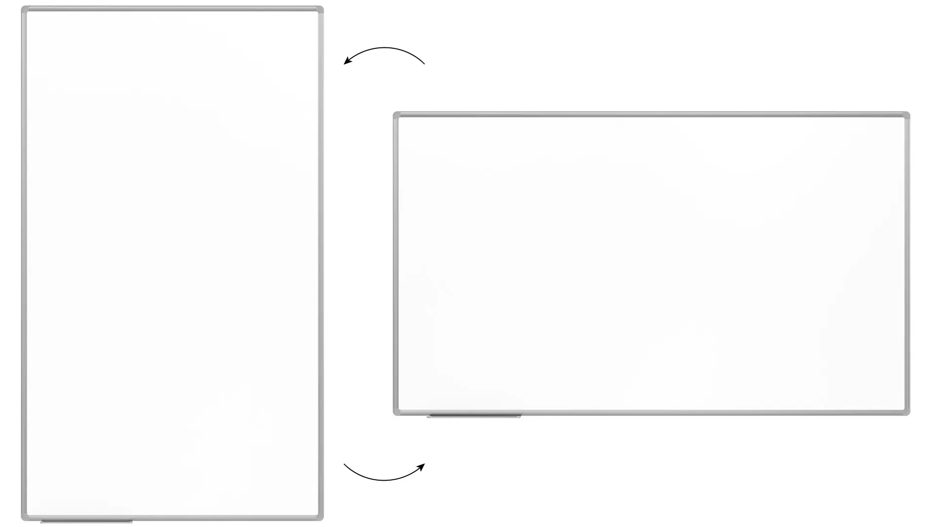 Tableau Blanc Emaillé Magnétique Effaçable à Sec avec Cadre en Aluminium 170x100cm – Image 5