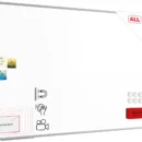 Tableau Blanc Emaillé Magnétique Effaçable à Sec avec Cadre en Aluminium 240x120 cm