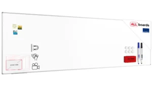Tableau Blanc Emaillé Magnétique Effaçable à Sec avec Cadre en Aluminium 400x120 cm
