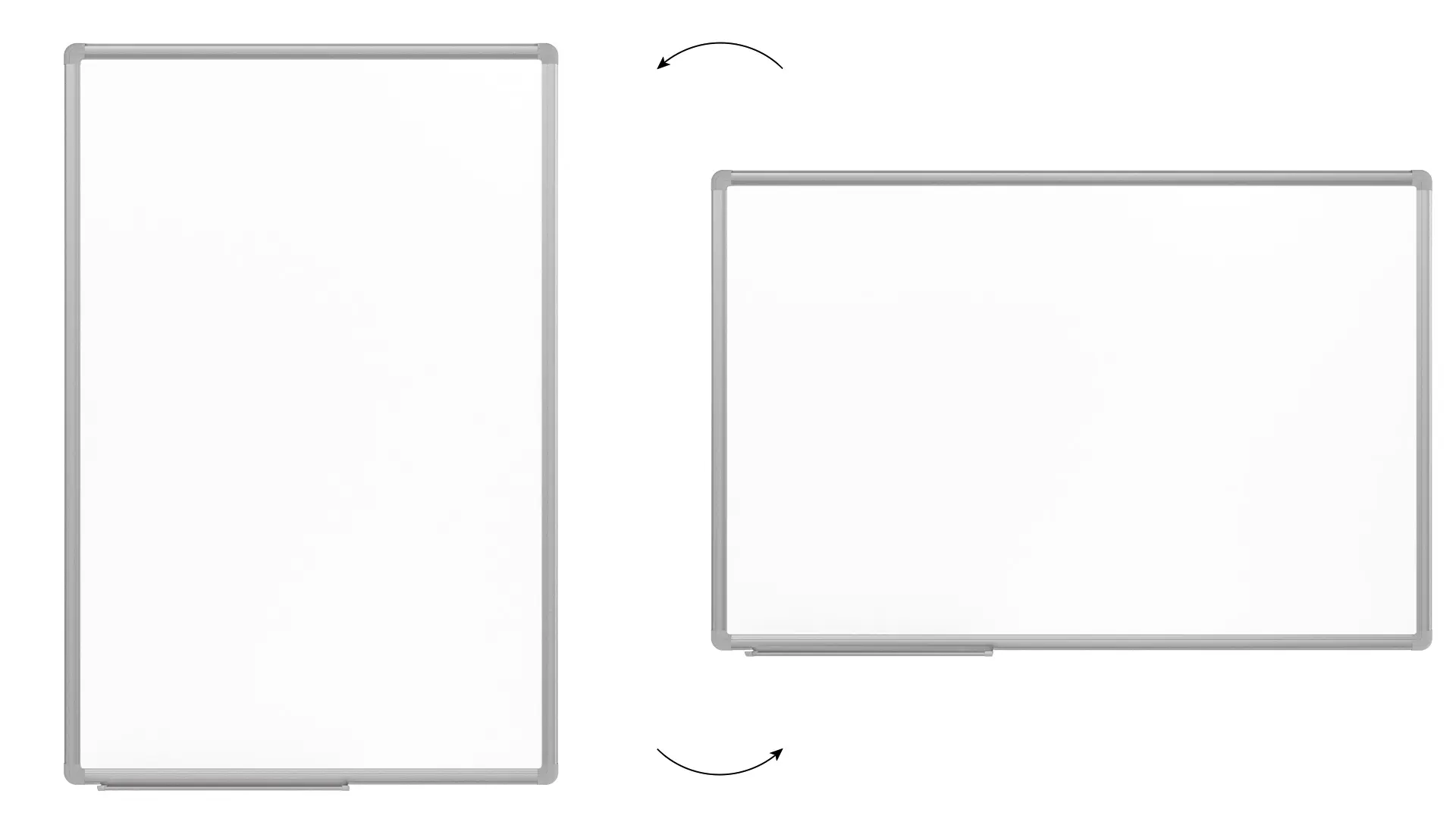 Tableau Blanc Emaillé Magnétique Effaçable à Sec avec Cadre en Aluminium 90x60cm – Image 5
