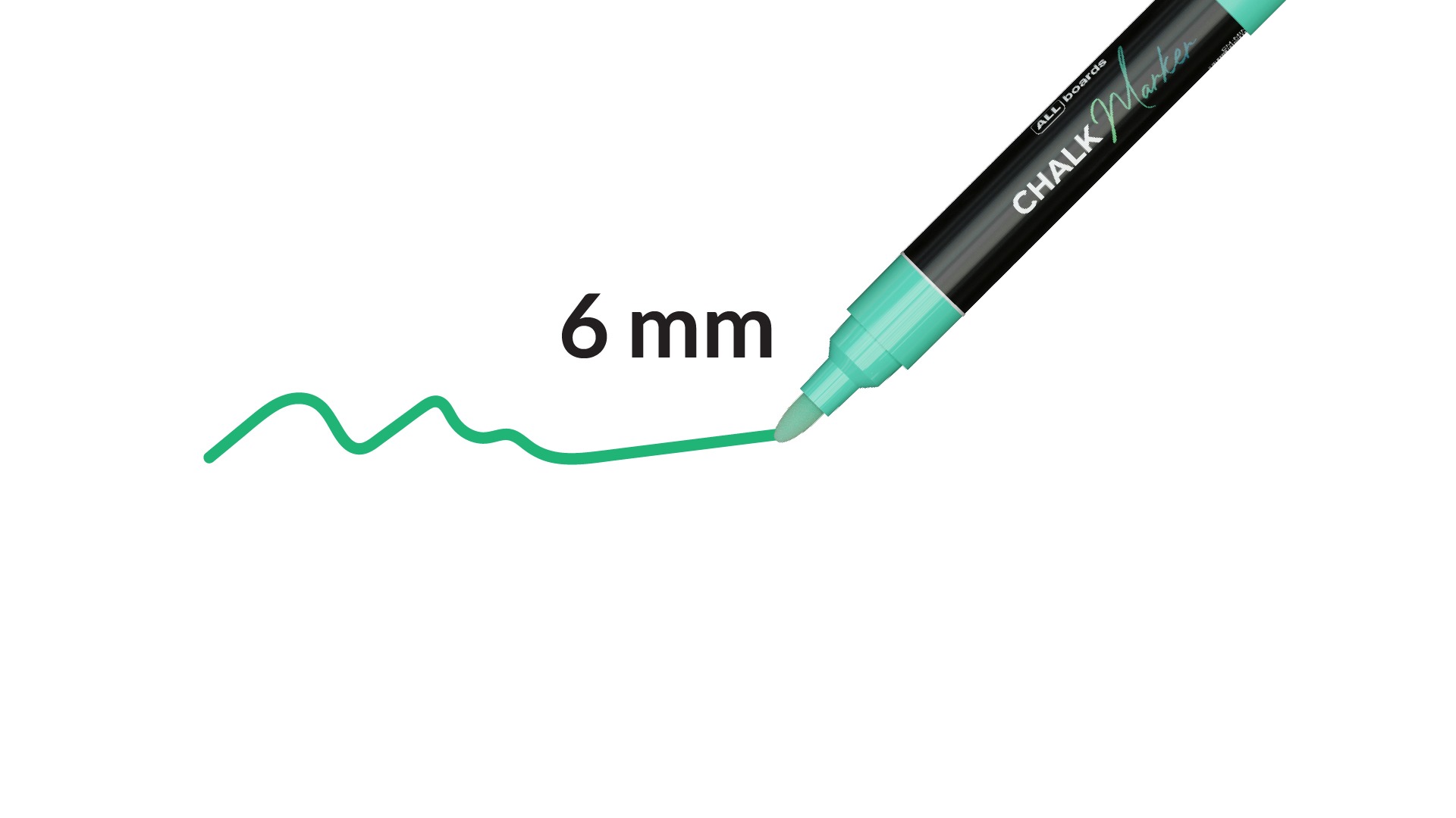 Marqueur à craie liquide pour tableau à craie, en verre ou blanc effaçable à sec - MENTHE