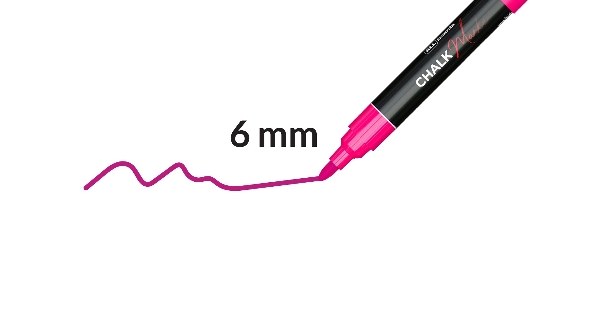 Marqueur à craie liquide pour tableau à craie, en verre ou blanc effaçable à sec - ROSE