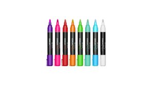 Ensemble de marqueurs à craie liquide CLASSIC : blanc, vert, bleu, violet, rose, rouge, orange, menthe.