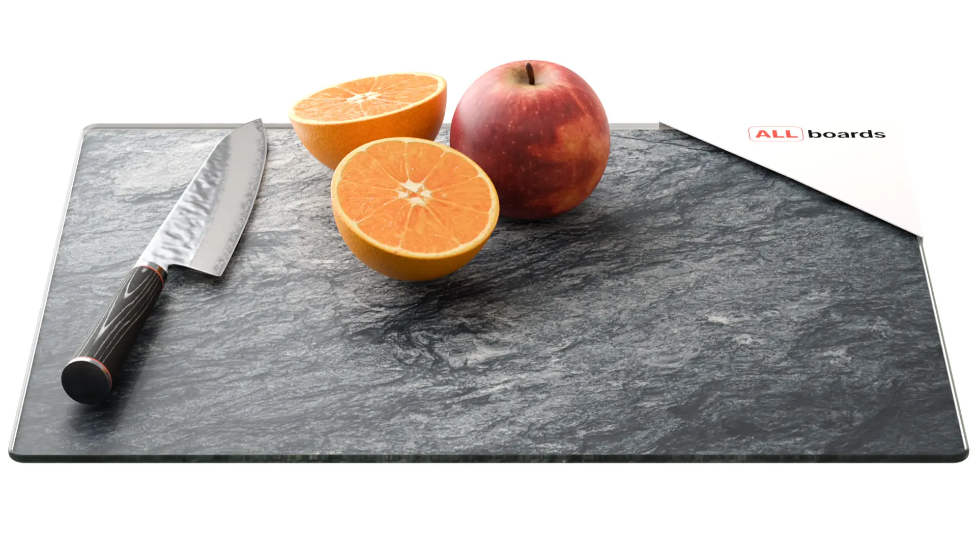 Plaque de Protection en Verre Trempé Universel et Multifonction - Planche à Découper & Plateau en Verre 30x40cm avec Motif Granite Roche Pierre