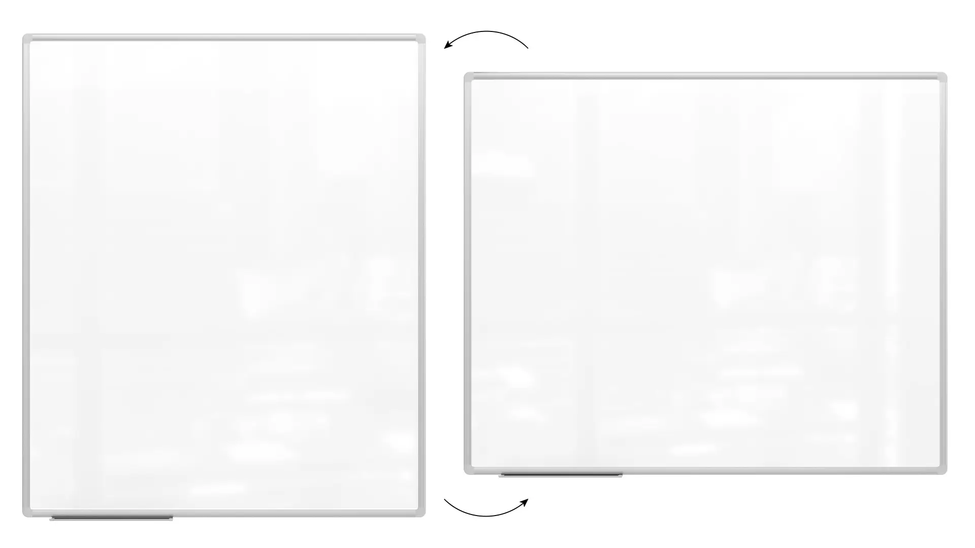 Tableau Blanc Magnétique Effaçable à Sec avec Cadre en Aluminium Premium EXPO 120x100cm + accessoires – Image 5