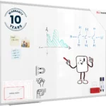 Tableau Blanc Magnétique Effaçable à Sec avec Cadre en Aluminium Premium EXPO 120x90cm + accessoires