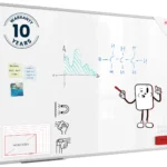 Tableau Blanc Magnétique Effaçable à Sec avec Cadre en Aluminium Premium EXPO 150x100cm + accessoires