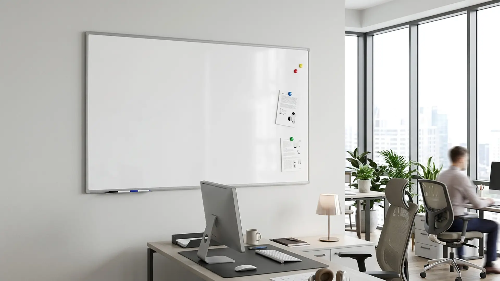Tableau Blanc Magnétique Effaçable à Sec avec Cadre en Aluminium Premium EXPO 170x100cm + accessoires – Image 10