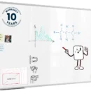 Tableau Blanc Magnétique Effaçable à Sec avec Cadre en Aluminium Premium EXPO 170x100cm + accessoires