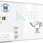 Tableau Blanc Magnétique Effaçable à Sec avec Cadre en Aluminium Premium EXPO 170x100cm + accessoires