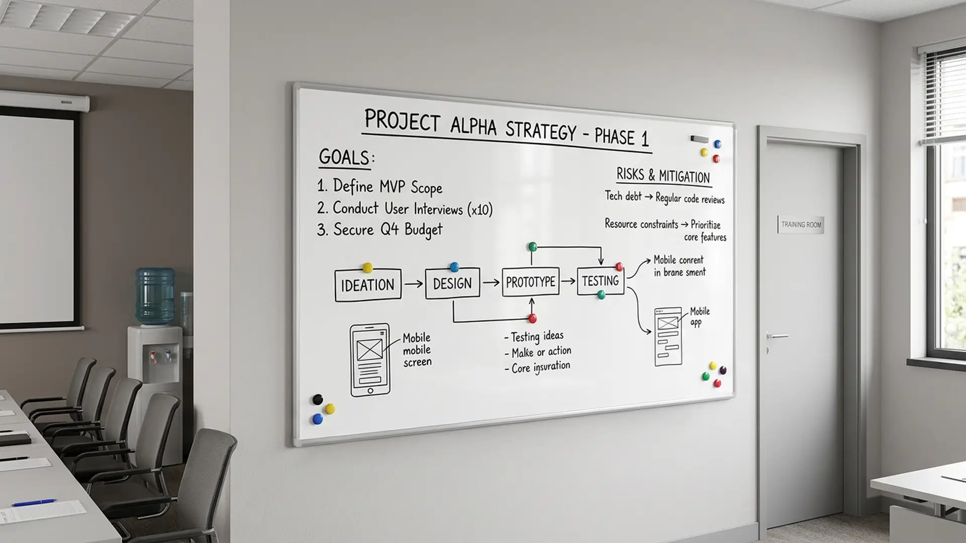 Tableau Blanc Magnétique Effaçable à Sec avec Cadre en Aluminium Premium EXPO 180x100cm + accessoires – Image 10