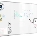 Tableau Blanc Magnétique Effaçable à Sec avec Cadre en Aluminium Premium EXPO 180x100cm + accessoires