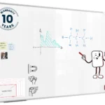 Tableau Blanc Magnétique Effaçable à Sec avec Cadre en Aluminium Premium EXPO 200x120cm + accessoires